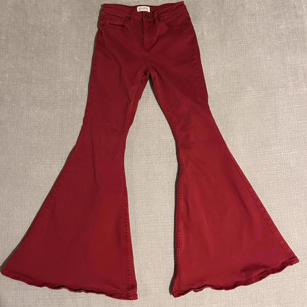 Shyanne Red Flare Jeans